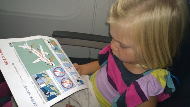 airline safety card